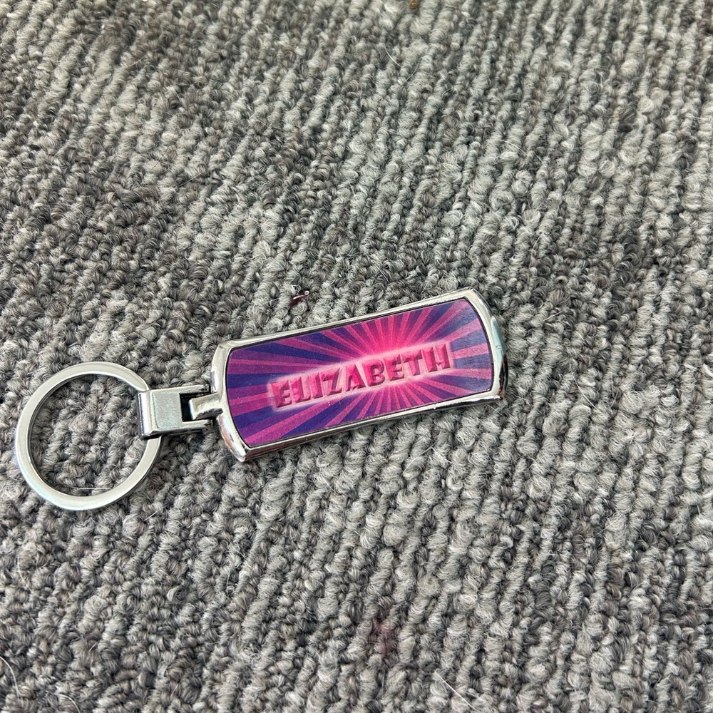 Personalized “Elizabeth” Name New York Souvenir Silver Keychain✨